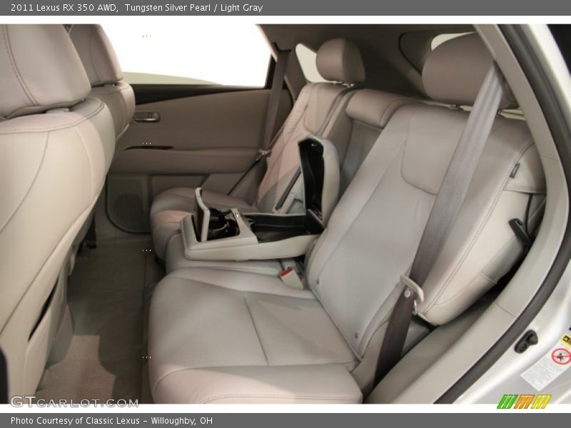 Tungsten Silver Pearl / Light Gray 2011 Lexus RX 350 AWD