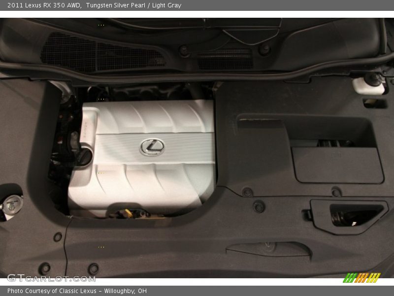 Tungsten Silver Pearl / Light Gray 2011 Lexus RX 350 AWD