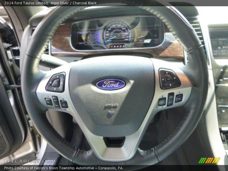 Ingot Silver / Charcoal Black 2014 Ford Taurus Limited