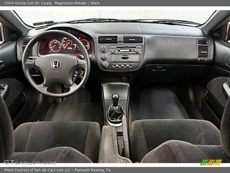 Magnesium Metallic / Black 2004 Honda Civic EX Coupe