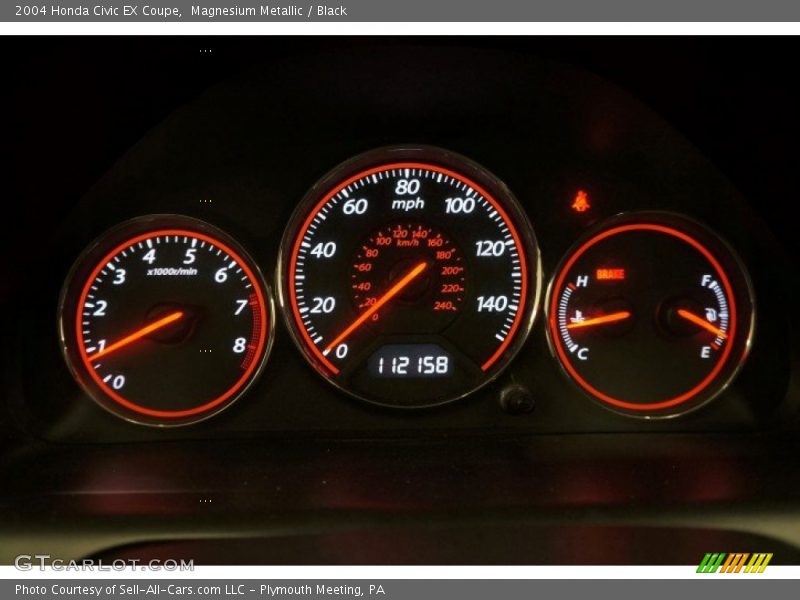 Magnesium Metallic / Black 2004 Honda Civic EX Coupe