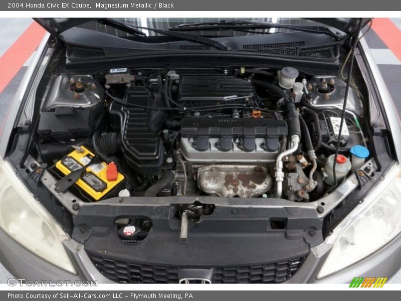 Magnesium Metallic / Black 2004 Honda Civic EX Coupe