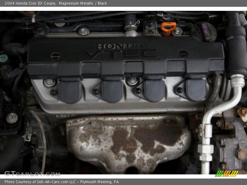 Magnesium Metallic / Black 2004 Honda Civic EX Coupe