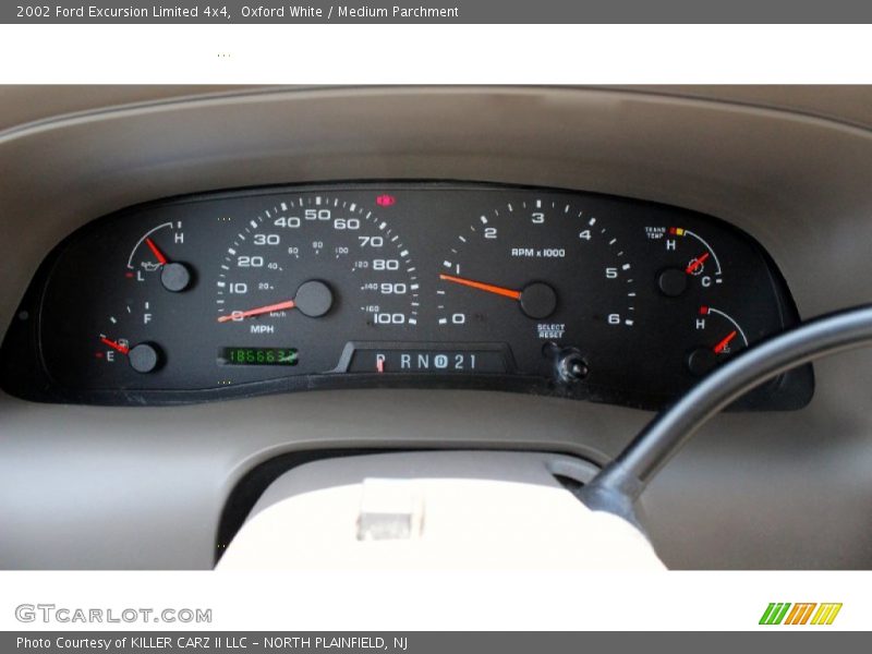 Oxford White / Medium Parchment 2002 Ford Excursion Limited 4x4
