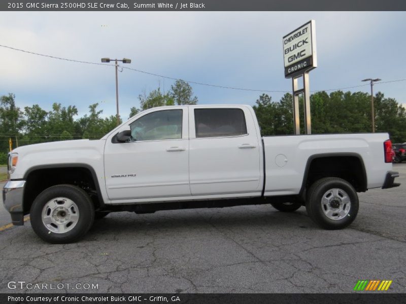 Summit White / Jet Black 2015 GMC Sierra 2500HD SLE Crew Cab