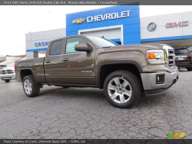 Bronze Alloy Metallic / Cocoa/Dune 2014 GMC Sierra 1500 SLE Double Cab 4x4