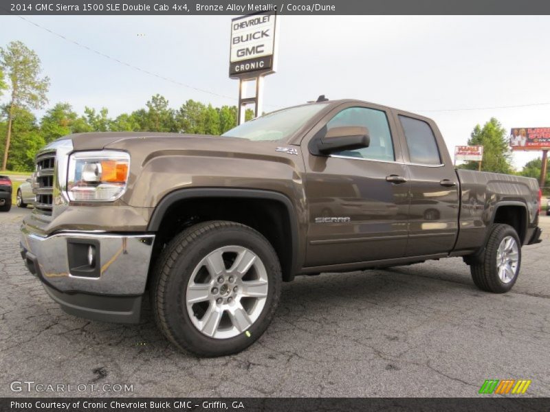 Bronze Alloy Metallic / Cocoa/Dune 2014 GMC Sierra 1500 SLE Double Cab 4x4