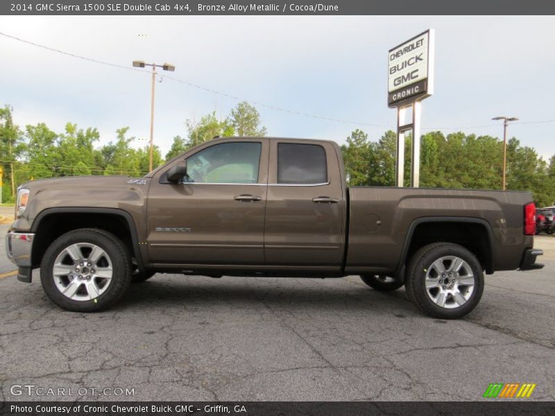 Bronze Alloy Metallic / Cocoa/Dune 2014 GMC Sierra 1500 SLE Double Cab 4x4