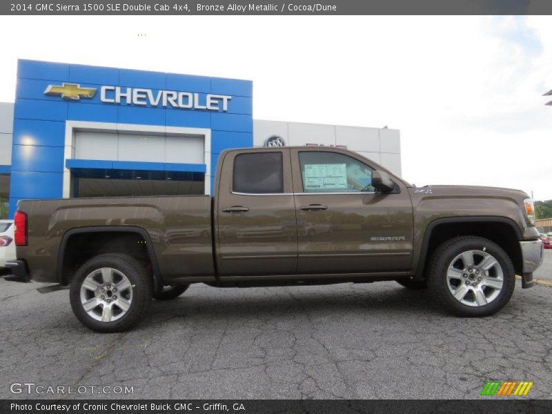 Bronze Alloy Metallic / Cocoa/Dune 2014 GMC Sierra 1500 SLE Double Cab 4x4