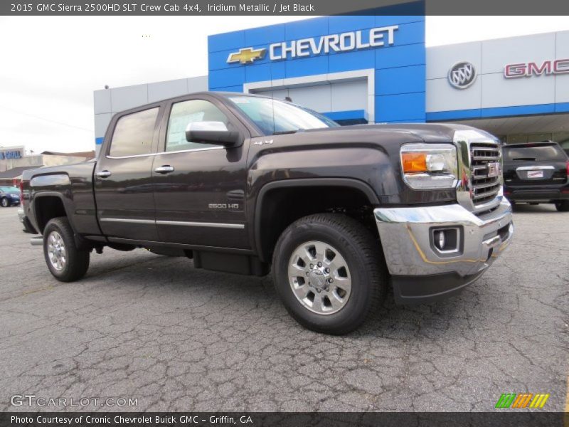 Iridium Metallic / Jet Black 2015 GMC Sierra 2500HD SLT Crew Cab 4x4