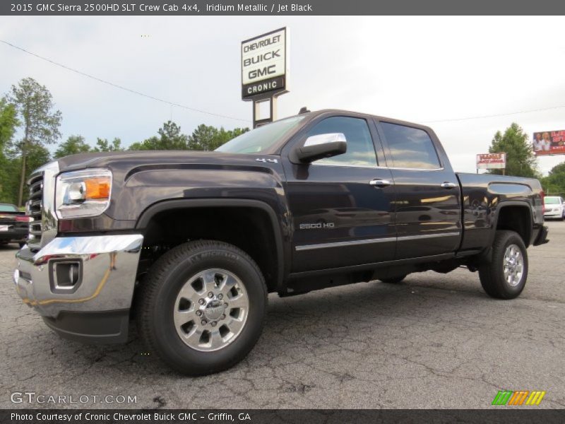 Iridium Metallic / Jet Black 2015 GMC Sierra 2500HD SLT Crew Cab 4x4