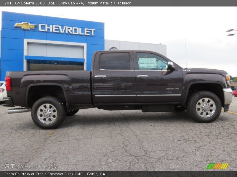 Iridium Metallic / Jet Black 2015 GMC Sierra 2500HD SLT Crew Cab 4x4