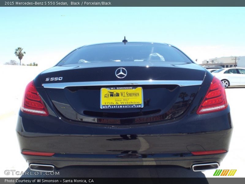 Black / Porcelain/Black 2015 Mercedes-Benz S 550 Sedan