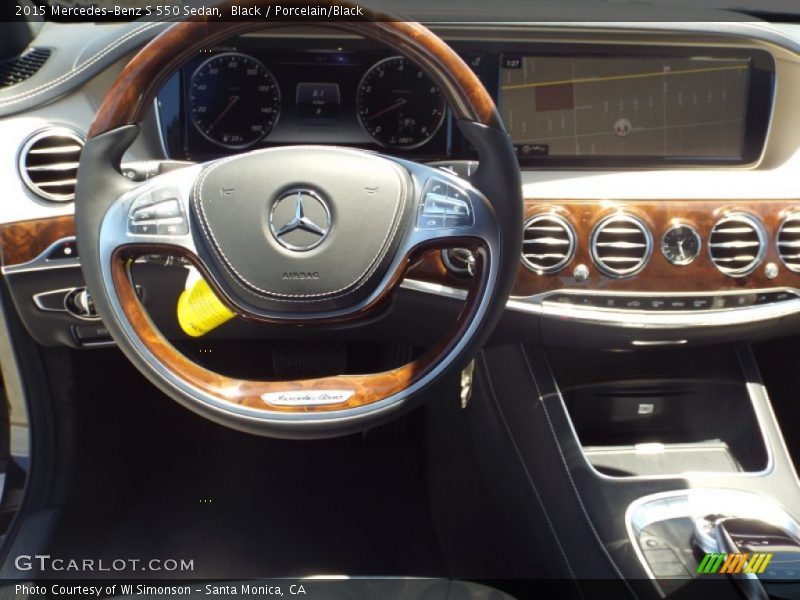 Black / Porcelain/Black 2015 Mercedes-Benz S 550 Sedan