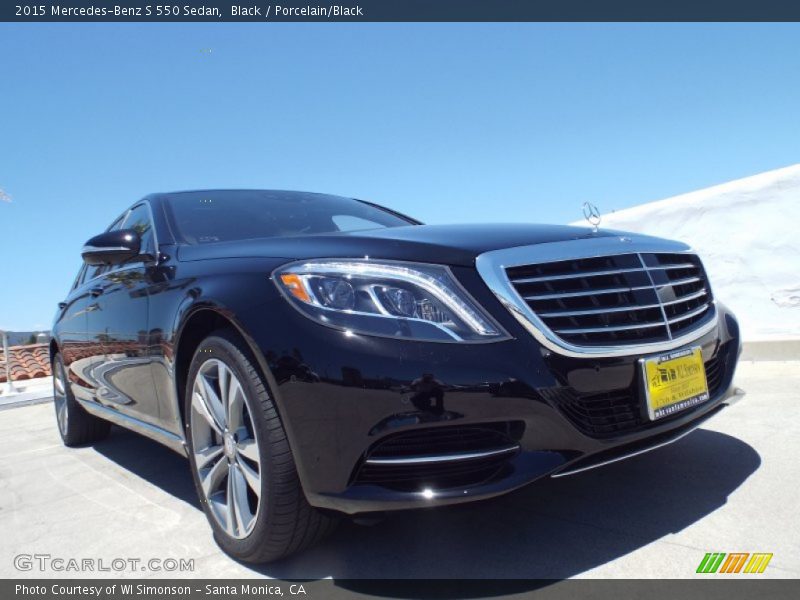 Black / Porcelain/Black 2015 Mercedes-Benz S 550 Sedan