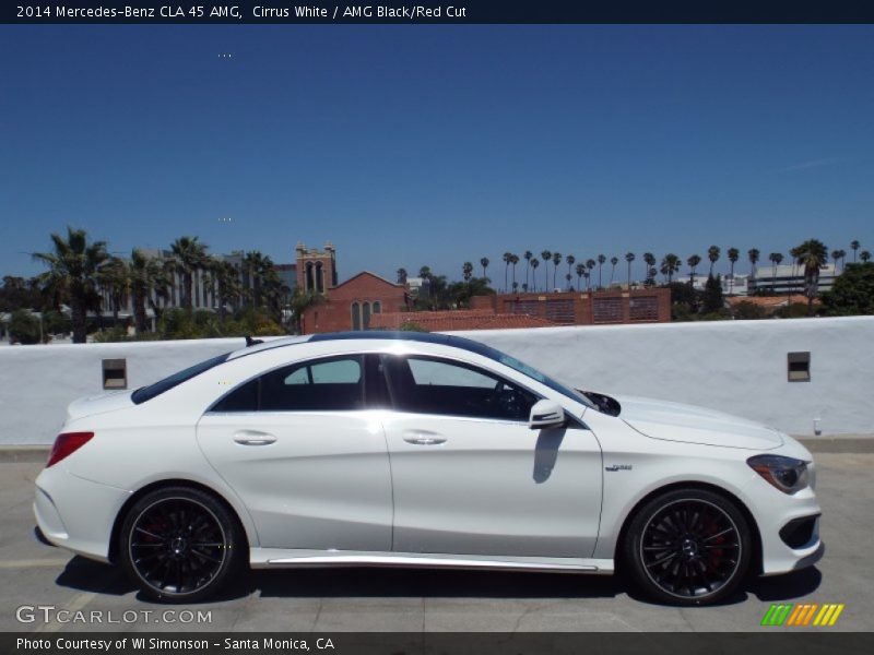 Cirrus White / AMG Black/Red Cut 2014 Mercedes-Benz CLA 45 AMG