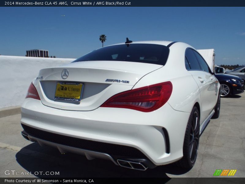 Cirrus White / AMG Black/Red Cut 2014 Mercedes-Benz CLA 45 AMG