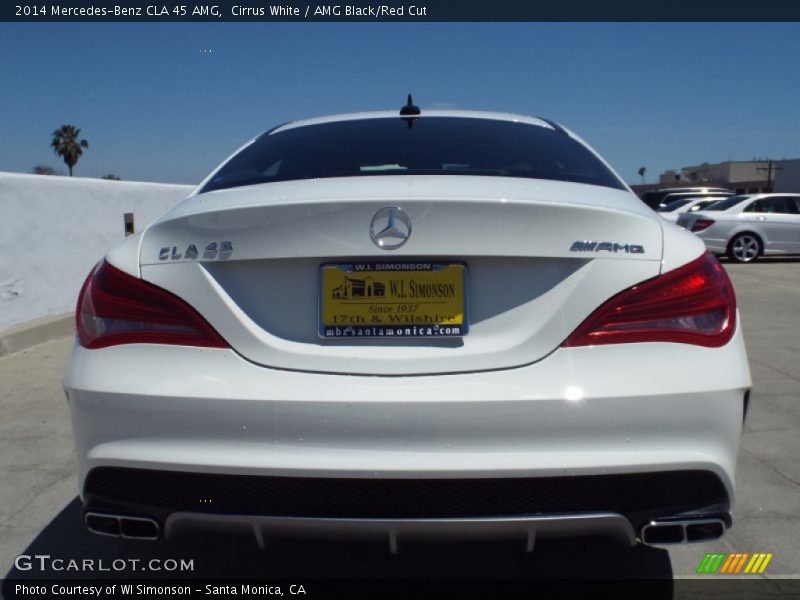 Cirrus White / AMG Black/Red Cut 2014 Mercedes-Benz CLA 45 AMG
