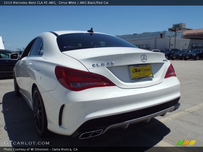 Cirrus White / AMG Black/Red Cut 2014 Mercedes-Benz CLA 45 AMG
