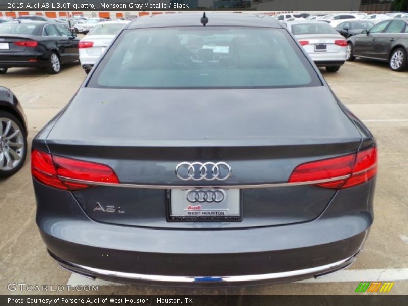 Monsoon Gray Metallic / Black 2015 Audi A8 L 3.0T quattro