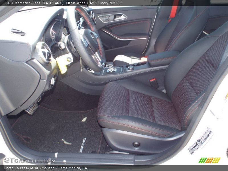 Cirrus White / AMG Black/Red Cut 2014 Mercedes-Benz CLA 45 AMG