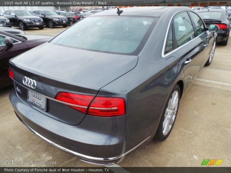 Monsoon Gray Metallic / Black 2015 Audi A8 L 3.0T quattro