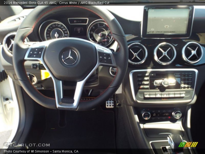 Cirrus White / AMG Black/Red Cut 2014 Mercedes-Benz CLA 45 AMG
