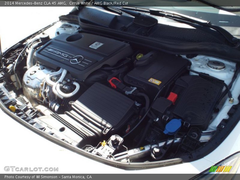 Cirrus White / AMG Black/Red Cut 2014 Mercedes-Benz CLA 45 AMG
