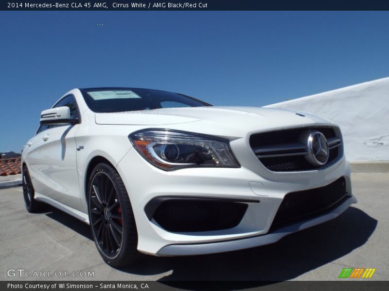 Cirrus White / AMG Black/Red Cut 2014 Mercedes-Benz CLA 45 AMG