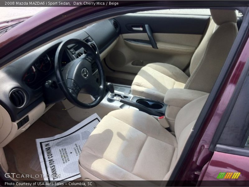 Dark Cherry Mica / Beige 2008 Mazda MAZDA6 i Sport Sedan