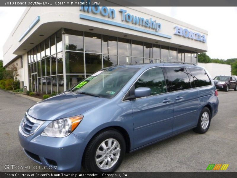 Ocean Mist Metallic / Gray 2010 Honda Odyssey EX-L