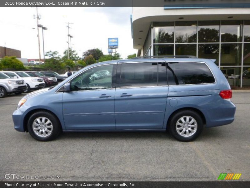 Ocean Mist Metallic / Gray 2010 Honda Odyssey EX-L