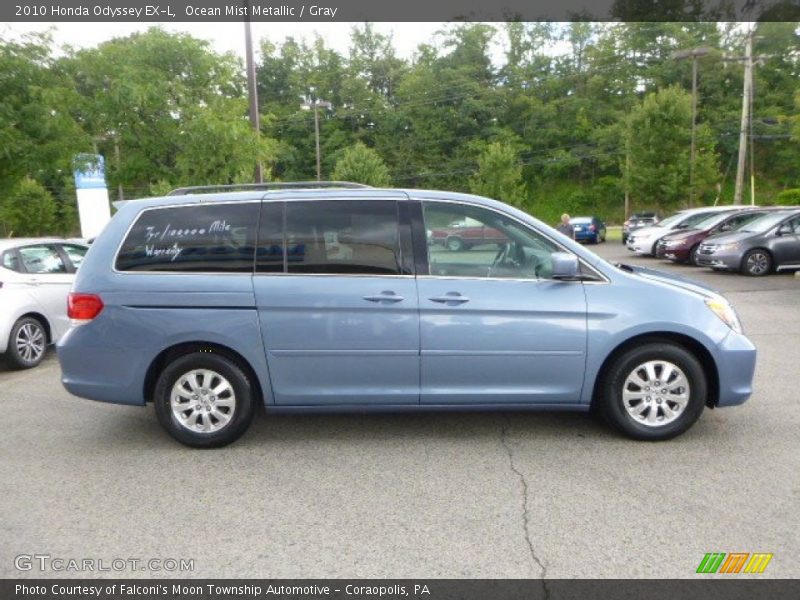 Ocean Mist Metallic / Gray 2010 Honda Odyssey EX-L