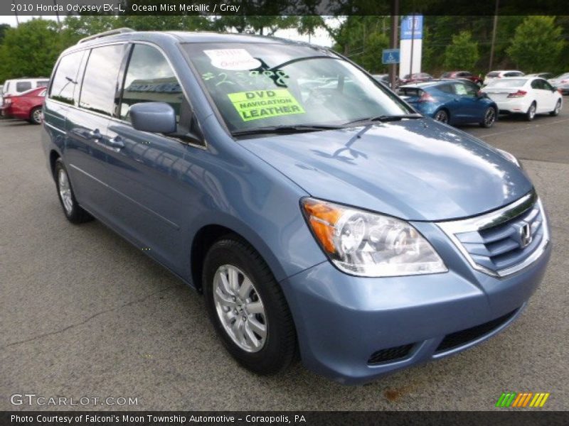 Ocean Mist Metallic / Gray 2010 Honda Odyssey EX-L