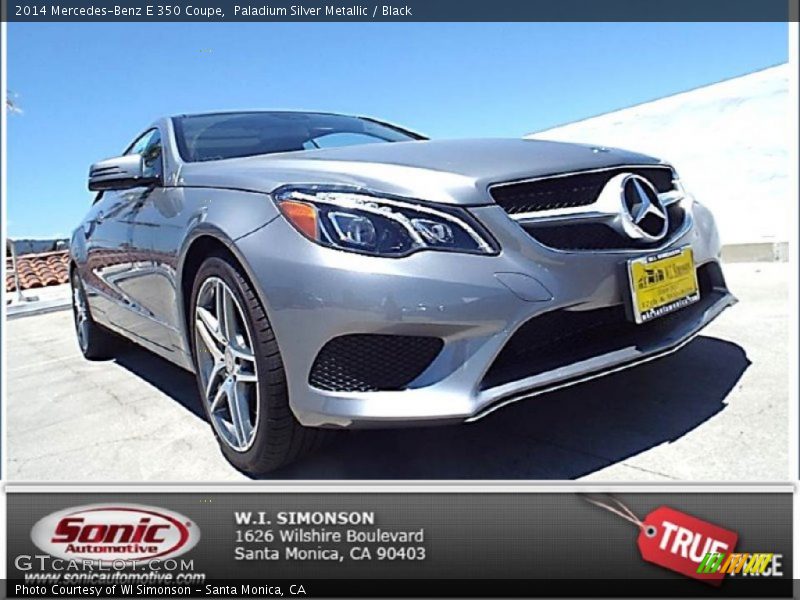Paladium Silver Metallic / Black 2014 Mercedes-Benz E 350 Coupe