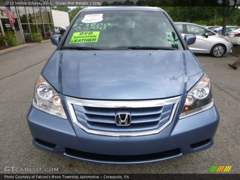 Ocean Mist Metallic / Gray 2010 Honda Odyssey EX-L
