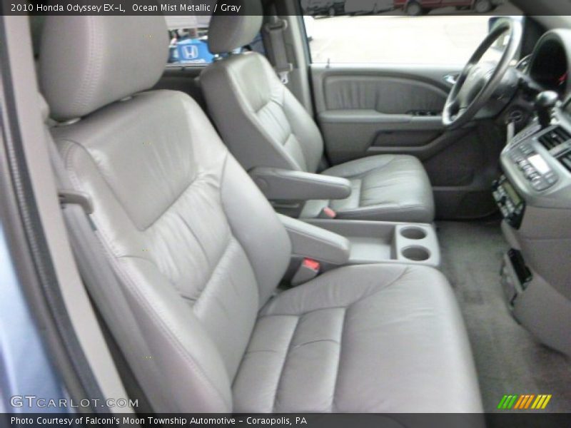 Ocean Mist Metallic / Gray 2010 Honda Odyssey EX-L