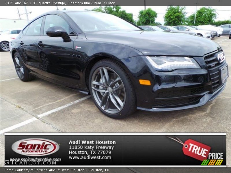 Phantom Black Pearl / Black 2015 Audi A7 3.0T quattro Prestige