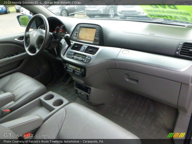 Ocean Mist Metallic / Gray 2010 Honda Odyssey EX-L