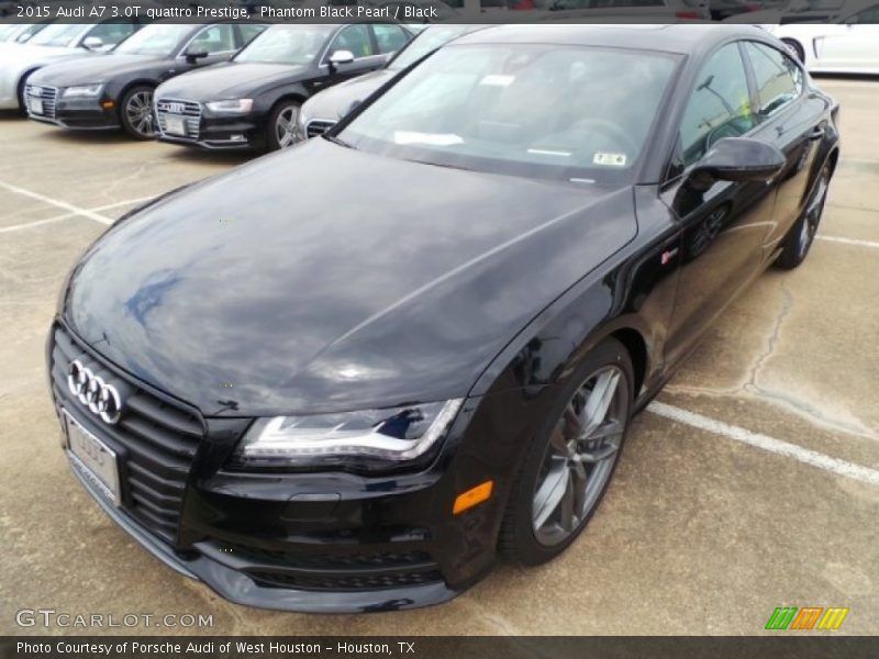 Phantom Black Pearl / Black 2015 Audi A7 3.0T quattro Prestige