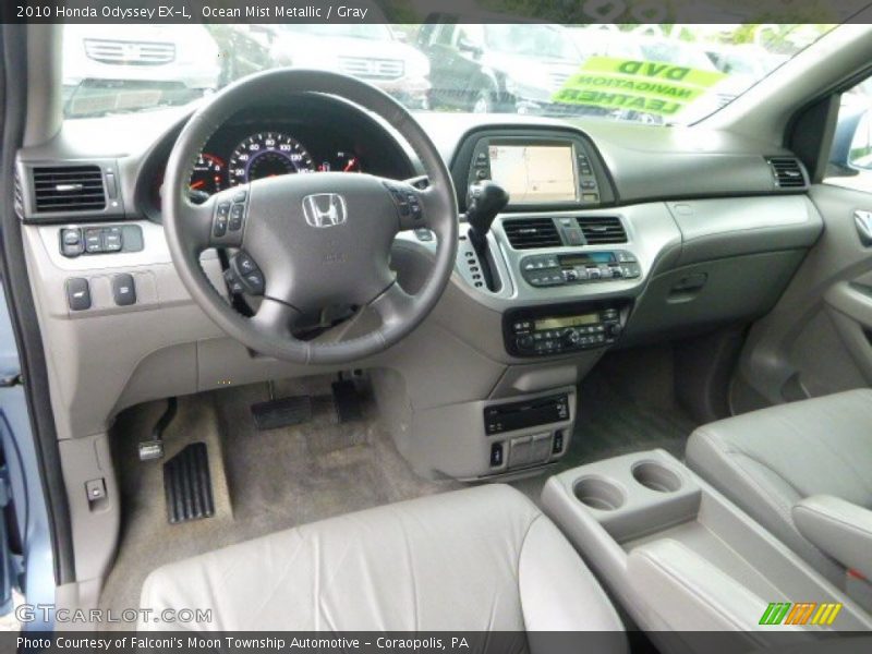 Ocean Mist Metallic / Gray 2010 Honda Odyssey EX-L