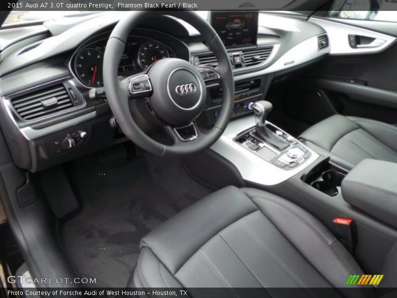 Phantom Black Pearl / Black 2015 Audi A7 3.0T quattro Prestige