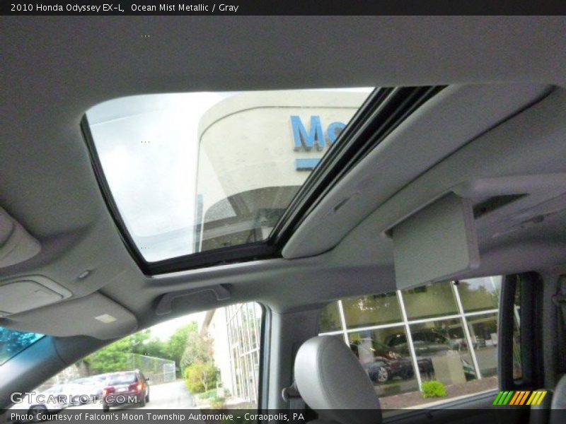 Ocean Mist Metallic / Gray 2010 Honda Odyssey EX-L