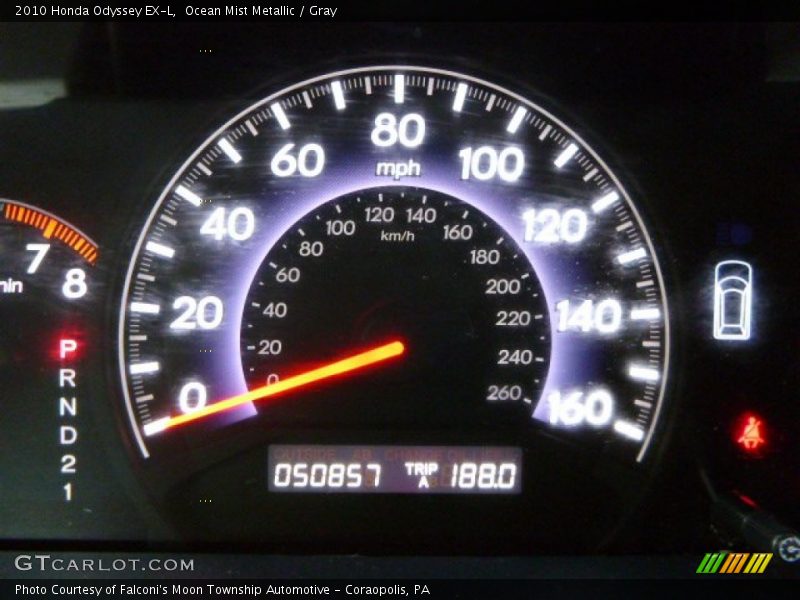 Ocean Mist Metallic / Gray 2010 Honda Odyssey EX-L