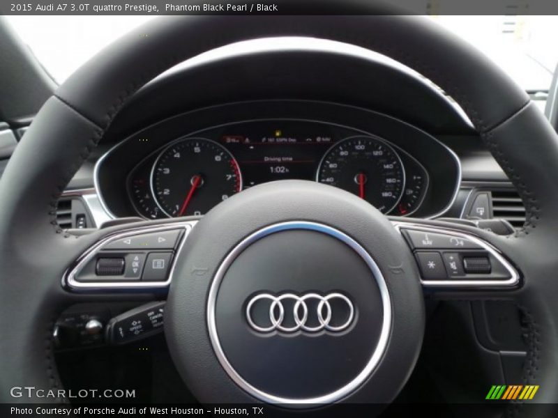 Phantom Black Pearl / Black 2015 Audi A7 3.0T quattro Prestige
