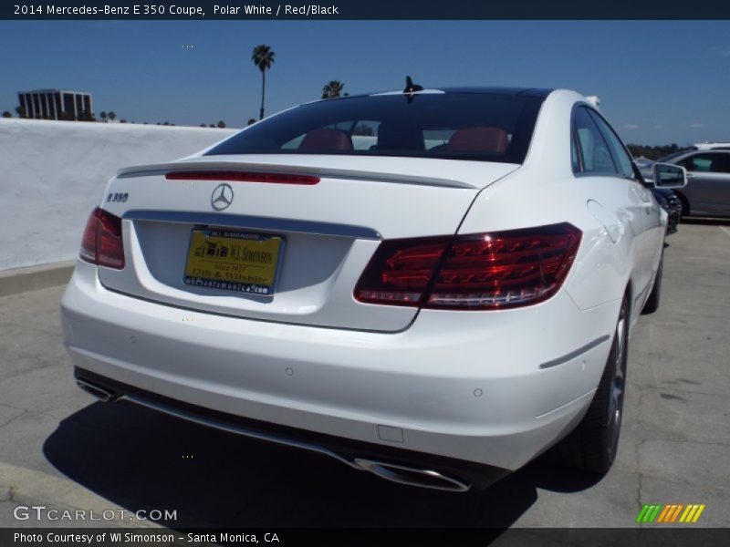 Polar White / Red/Black 2014 Mercedes-Benz E 350 Coupe
