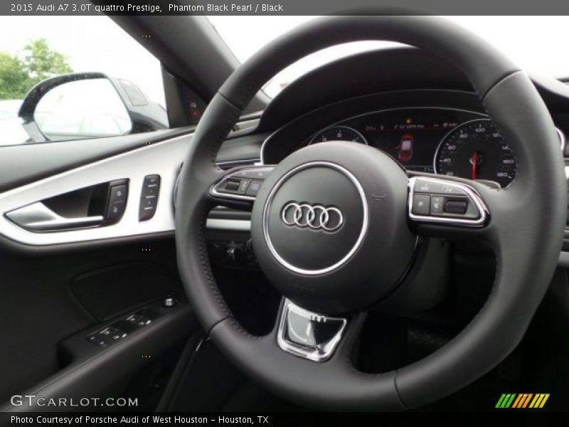 Phantom Black Pearl / Black 2015 Audi A7 3.0T quattro Prestige