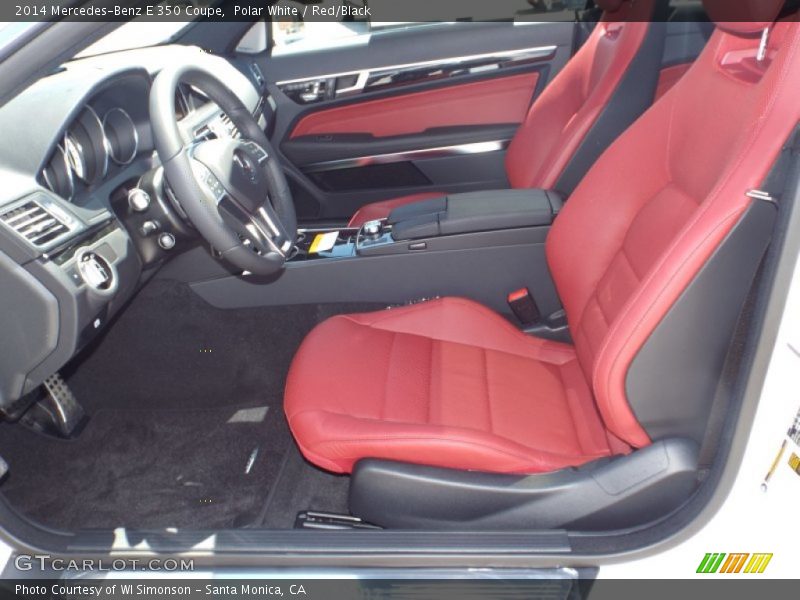 Polar White / Red/Black 2014 Mercedes-Benz E 350 Coupe