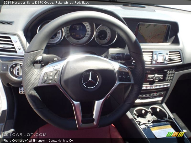 Polar White / Red/Black 2014 Mercedes-Benz E 350 Coupe