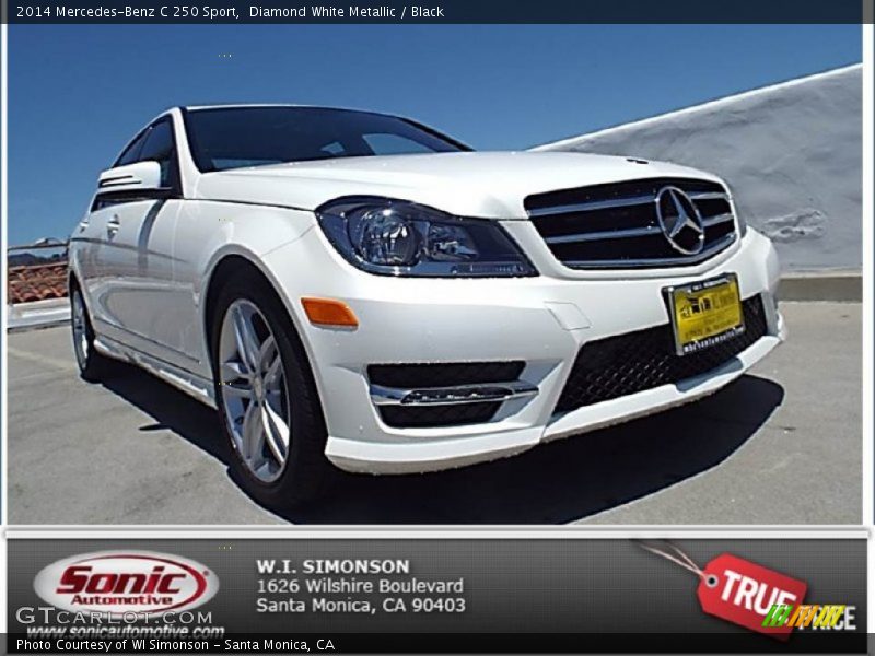 Diamond White Metallic / Black 2014 Mercedes-Benz C 250 Sport